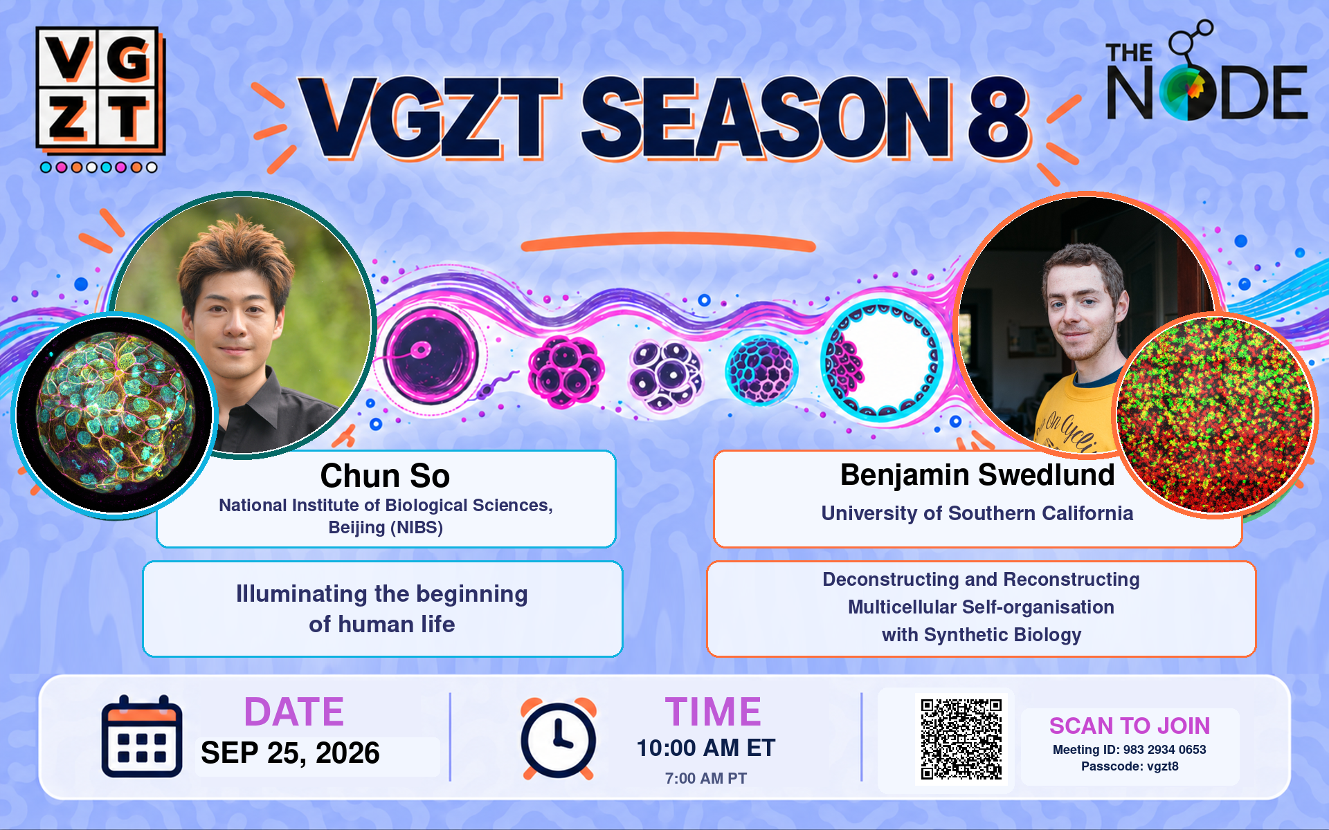 VGZT Season 8: Chun So and Benjamin Swedlund, 25 September 2026 at 10:00 AM ET / 7:00 AM PT