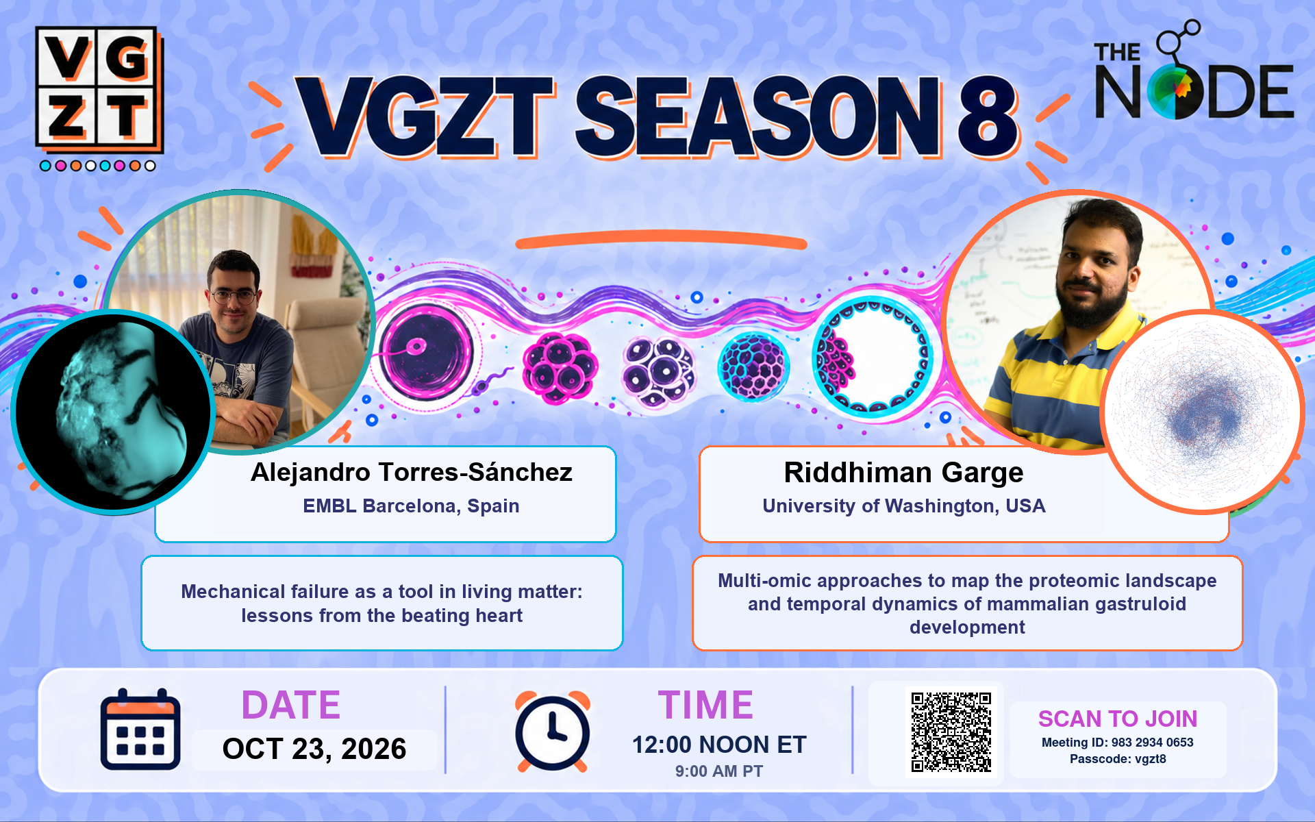 VGZT Season 8: Alejandro Torres-Sánchez and Riddhiman Garge, 23 October 2026 at 12:00 noon ET / 9:00 AM PT